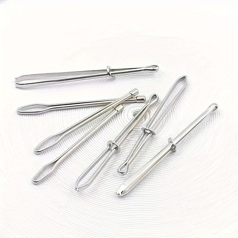 5pcs Stainless Steel Drawstring Threader Set, Easy Needle Replacement Tool with Dual Opening and Single Closing Ends for Hoodies, Jackets, Swim Trunks, Sweatpants, Shorts Sewing Accessories and Supplies Sewing Tools