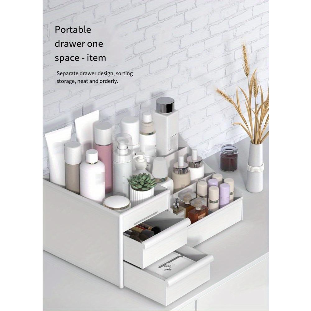 Bathroom Countertop Organizer - Cologne/Perfume Stand & Tray - Toothbrush & Brush Holder - Multi-Purpose Bathroom Shelf - Ideal Organizer for Grooming Essentials - Cosmetic Storage Box