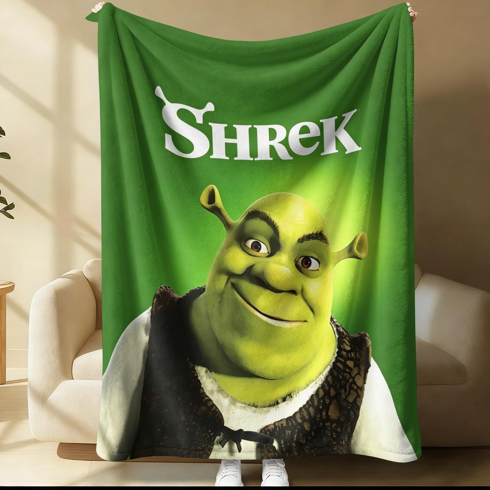 Shrek Pattern Blanket, Everyday Holiday Birthday Gift For Kids And Adults, 1 Soft, Warm And Lightweight Single Sided Printed Plush Blanket, Suitable For Bed, Sofa, Car, Room Decoration