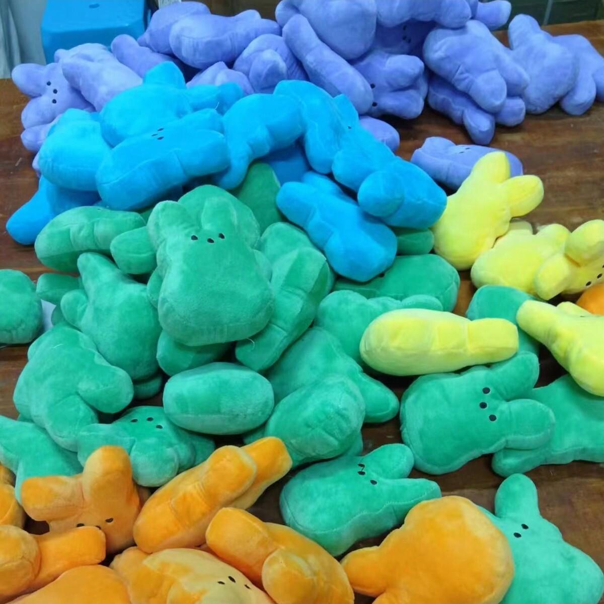 Easter Bunny Plush Peeps Dolls, Crystal Velvet Easter Gift, Soft Stuffed Toys for Kids, Perfect Easter Decoration, Soft Stuffed Animal