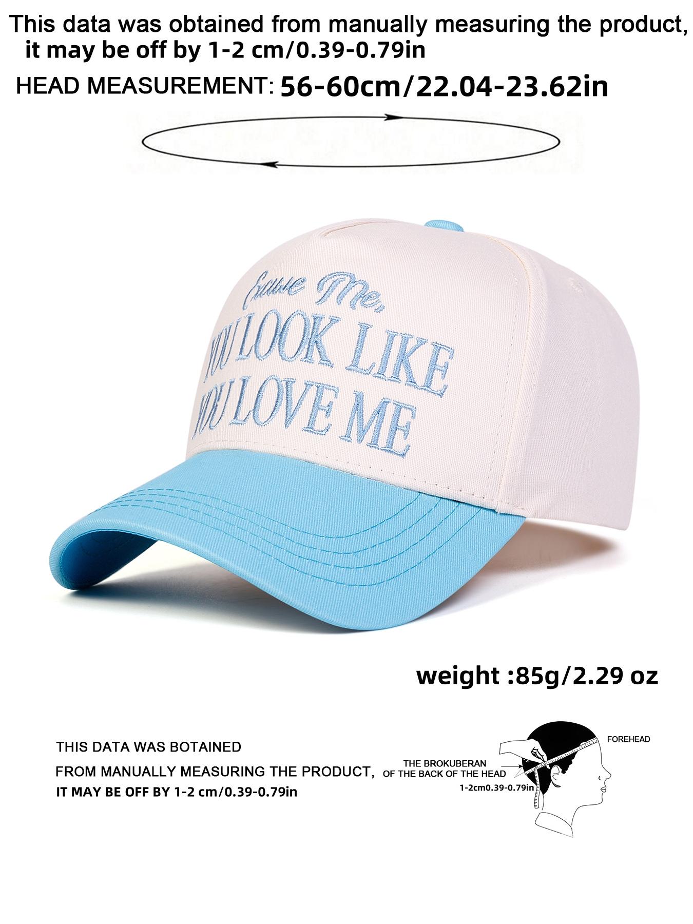 Unisex You Love Me Letter Baseball Cap, Funny Cap, Adjustable Outdoor Sun Protection Hat, Casual Woven Fitted Cap for Spring & Fall Travel, Adjustable Snapback Cap