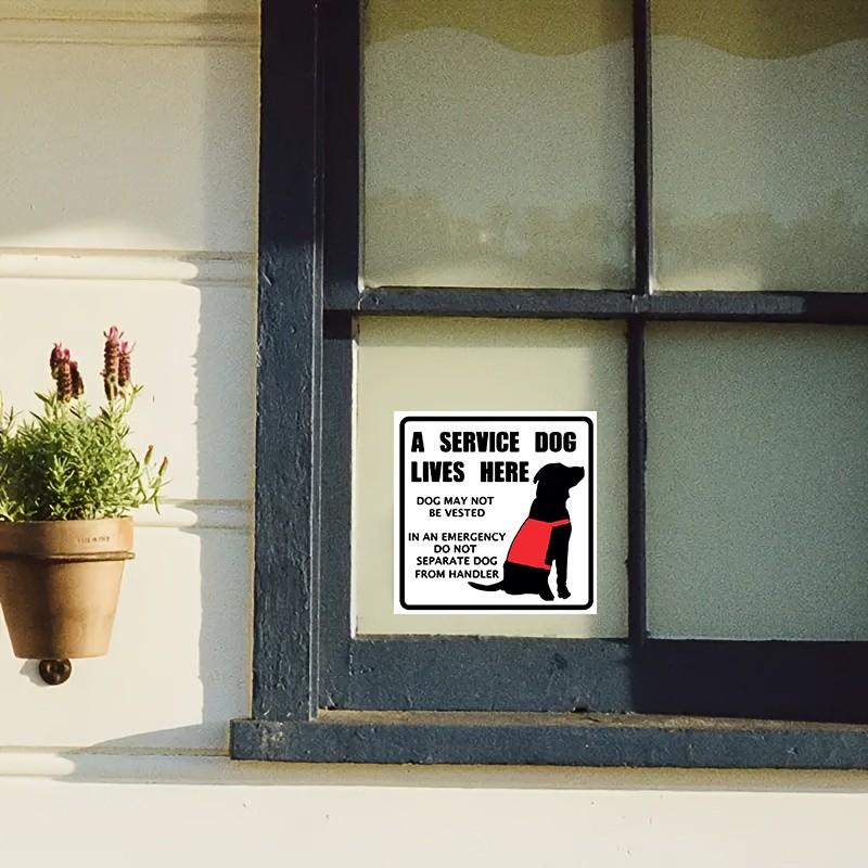 Service Dog Lives Here Emergency Sticker, Do Not Separate Dog From Handler, Vinyl Decal for Home Door Window Car, Service Dog Owner Gift