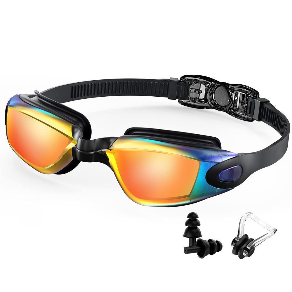 Unisex Tinted Lenses Sports Pool Goggles for Adults - Professional Fogless, 100% UV Protective, Leakproof Swimming Glasses, Anti-Fog Coating, Fashion Accessory for Pool Use
