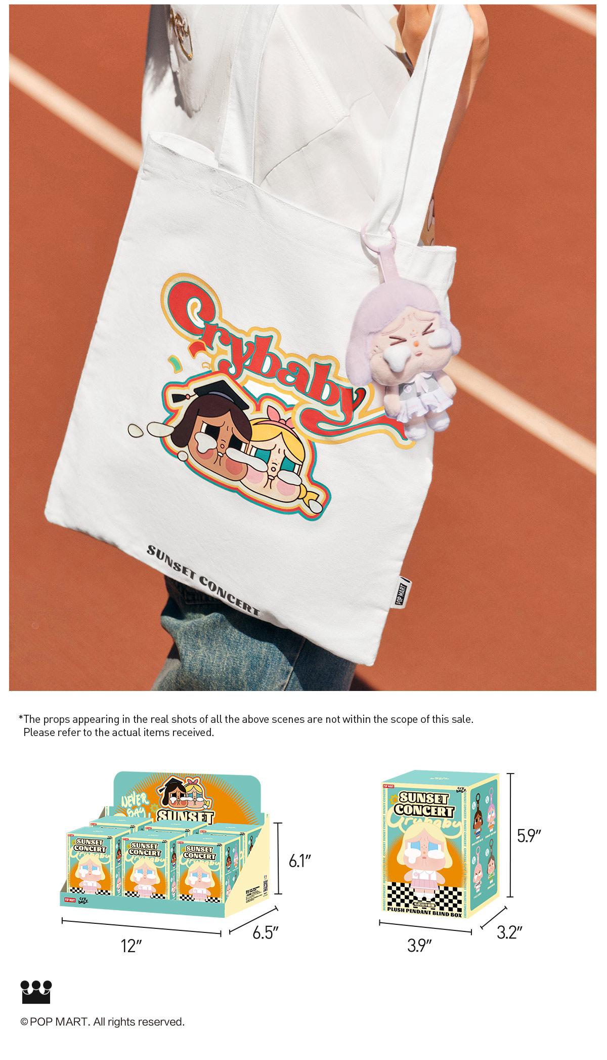 POP MART CRYBABY Sunset Concert Series-Plush Pendant Blind Box, Mystery Box