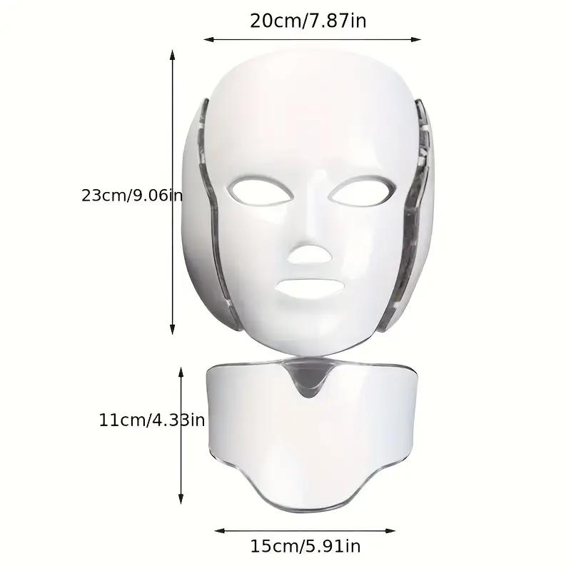 Facial Mask for Skin Care 7 Features Color Unscented Lithium Battery Facial and Neck Care Tools Radiant Glow Ideal Beauty Gift for Women White Comfort Facial Mask for Skin Care 7 Features Color Unscented Lithium Battery Facial and Neck Care Tools Radiant Glow Ideal Beauty Gift for Women White Comfort
