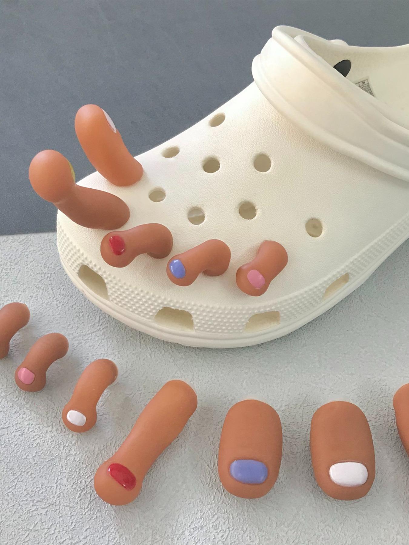 Novelty Cartoon Toes Design Shoe Decoration,Cute Shoe Decoration, Creative Shoe Decoration for Clogs, Croc Jibbitz