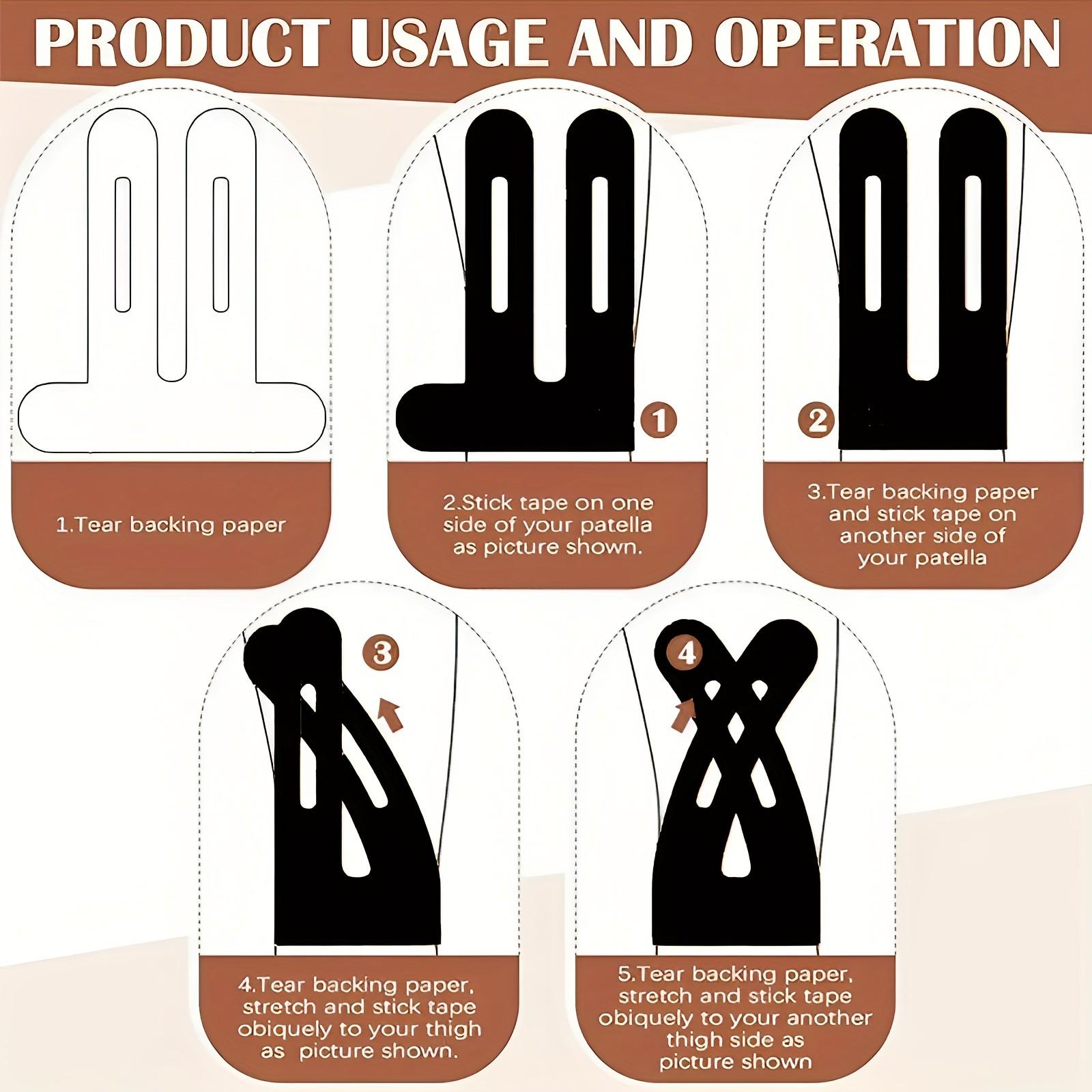 10 Piece Elastic Sports Muscle Tape, Multi-Color Knee Biomechanical Tape, Pre-Cut Small Sport Tape for Running Cycling Hiking