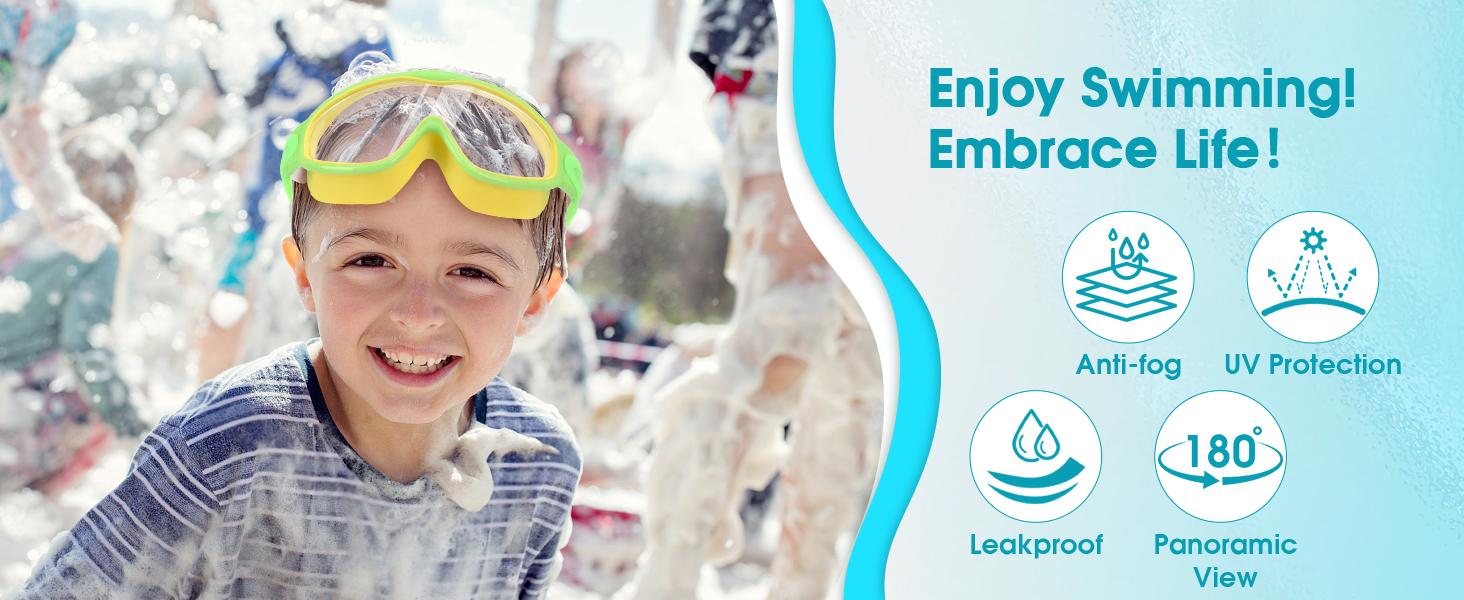 MERSUN 2 Pack Kids Swim Goggles for 3-15 UV Protection Anti-Fog Pool Water Swimming Goggles For Boys Girls Youth Toddler，Anti-fog for Toddler Girls Boys 3-15 Adjustable Waterproof mask high definition swim glass  anti-fog swimming goggles Nose Clips