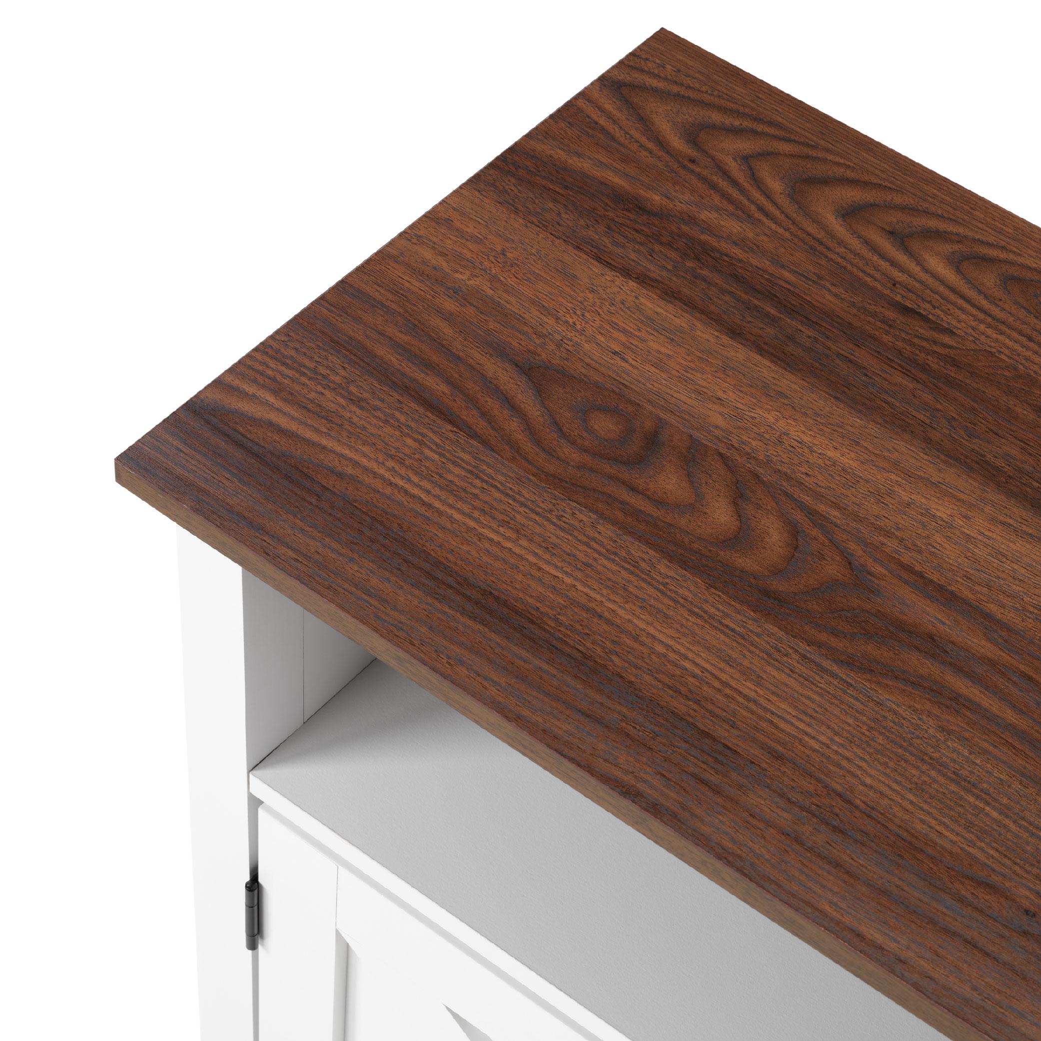 【TikTokShopBlackFriday】Farmhouse Buffet Sideboard Cabinet with Barn Doors, 58" Rustic Kitchen Storage Cabinet with Adjustable Shelves, Antique White Coffee Bar Cabinet for Dining Room, Living Room, Entryway TV Stand