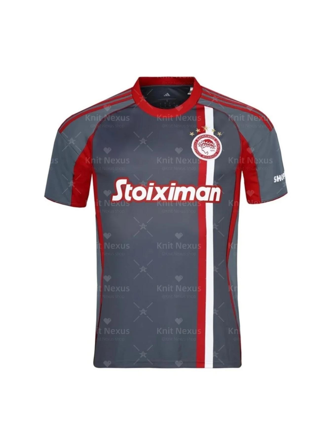 25-26 Olympiacos Piraeus Home jersey Greek jersey Autumn Sports Dry Quickly Men's T-Shirt Children's Clothing Tee Y2k Woman