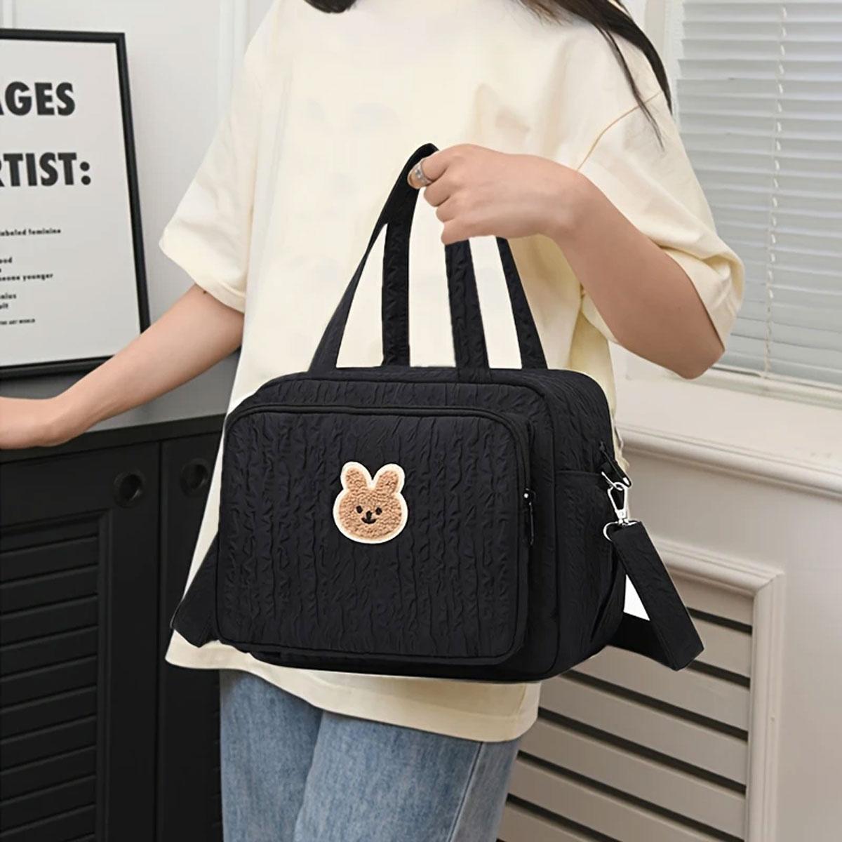 Cute Diaper Bag, Shoulder Bag, Portable Mommy Bag, Multifunctional Storage Bag, Lightweight Mommy Bag, Ideal for Everyday Use