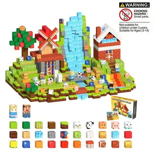 Windmill Farm Magnetic Tiles 150PCS, 3D Magnetic Building Blocks, STEM Montessori Educational Toys for Kids Ages 3-10, Creative Construction Set, Spatial Reasoning Critical Thinking Learning Toy, Christmas Birthday Gift for Boys Girls