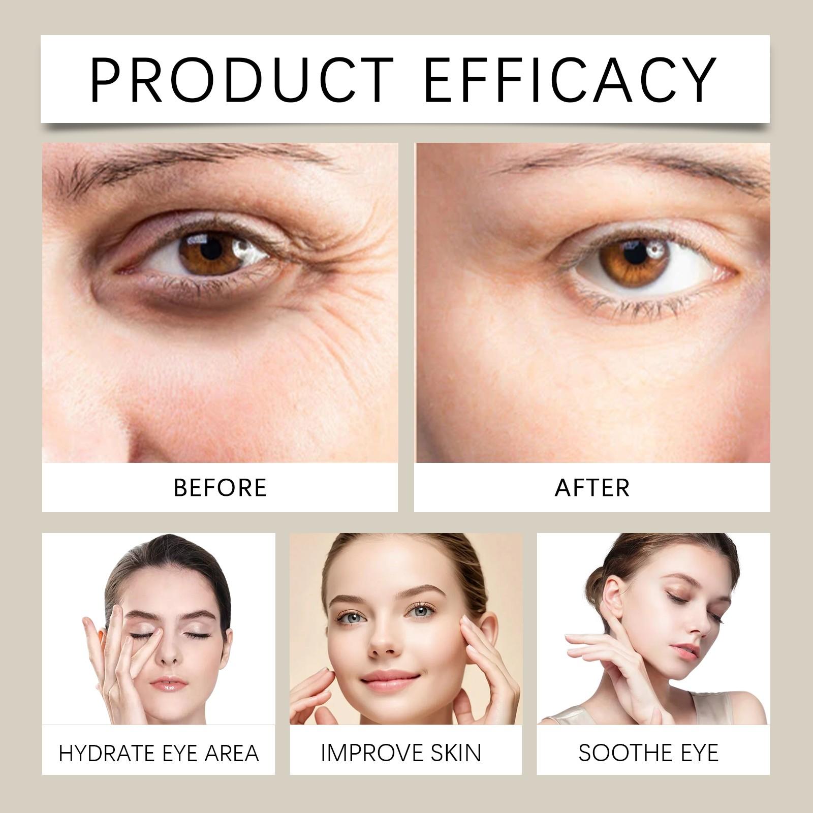 Eye Roll-On Essence, Gentle Hydrating Eye Cream, Smooths and Firms Skin, Moisturizes and Brightens, Fine Texture, Revitalizing Serum