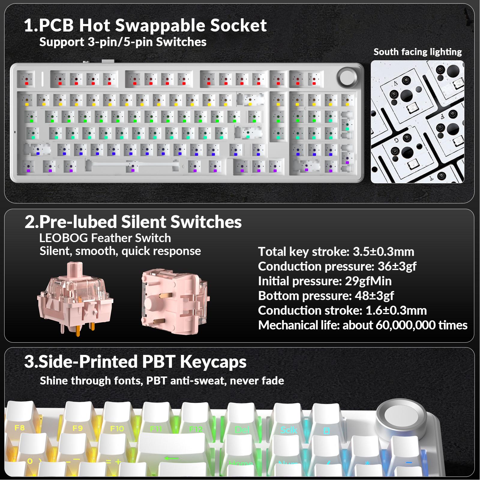 【Silent keyboard】AULA F99 Pro Wireless Mechanical Keyboard-Silent Version,BT5.0/2.4GHz/USB-C Hot Swappable Custom Keyboard,Gasket Structure,Pre-lubed Linear Switches RGB Backlit Computer Gaming Keyboards,White dealsforyoudays TikTokShopfalldealsforyou 【Silent keyboard】AULA F99 Pro Wireless Mechanical Keyboard-Silent Version,BT5.0/2.4GHz/USB-C Hot Swappable Custom Keyboard,Gasket Structure,Pre-lubed Linear Switches RGB Backlit Computer Gaming Keyboards,White dealsforyoudays TikTokShopfalldealsforyou
