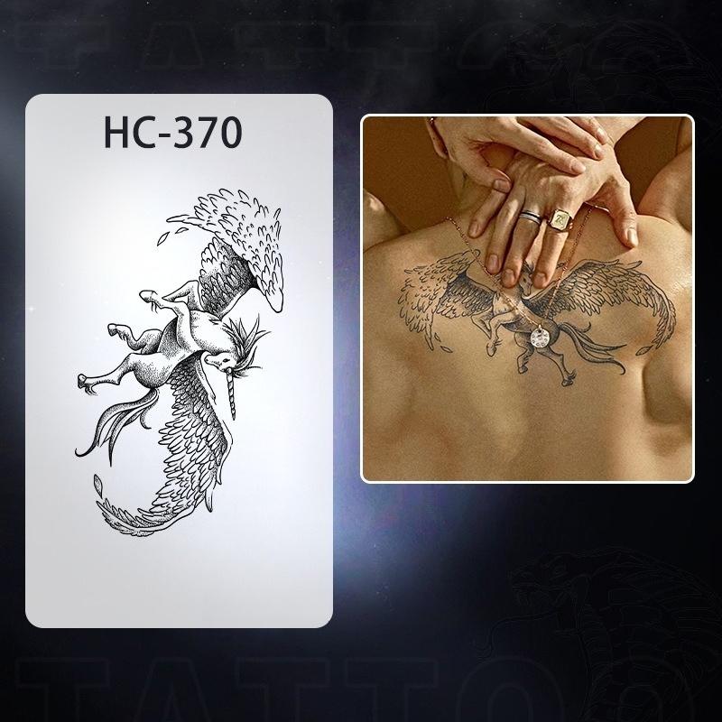 Men's European retro tattoo stickers, compass and mountain, Spartan warrior, bird compass, durable and waterproof, temporary tattoo stickers lasting one to two weeks