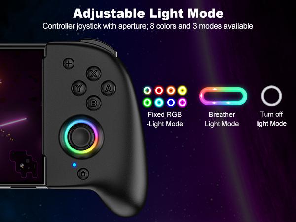 Switch Controllers for Switch/OLED Controller, Switch Wireless Pro Controller Joypad, Full-Size Ergonomic Handheld Mode Controller with Battery/RGB/Turbo/Programming Switch Controllers for Switch/OLED Controller, Switch Wireless Pro Controller Joypad, Full-Size Ergonomic Handheld Mode Controller with Battery/RGB/Turbo/Programming