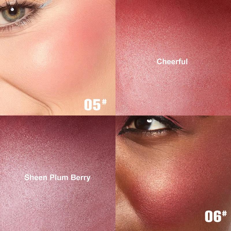 PHOFAY Glow Blush Cosmetic Soft Pinch Glitter Powder Blush, powder blush Makeup peach, Autumn Gifts Silky Blend