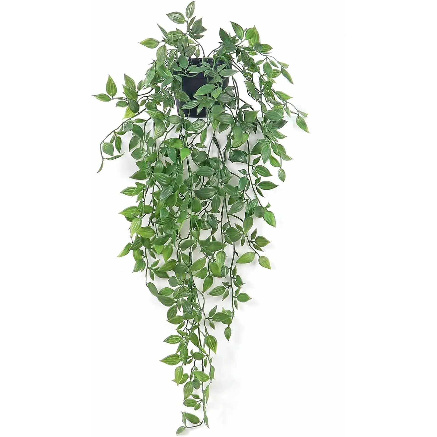 Artificial Small Potted  Mandala Leaves Faux Vines Indoor Greenery  for Living Room Shelf Decor (1 PCS)