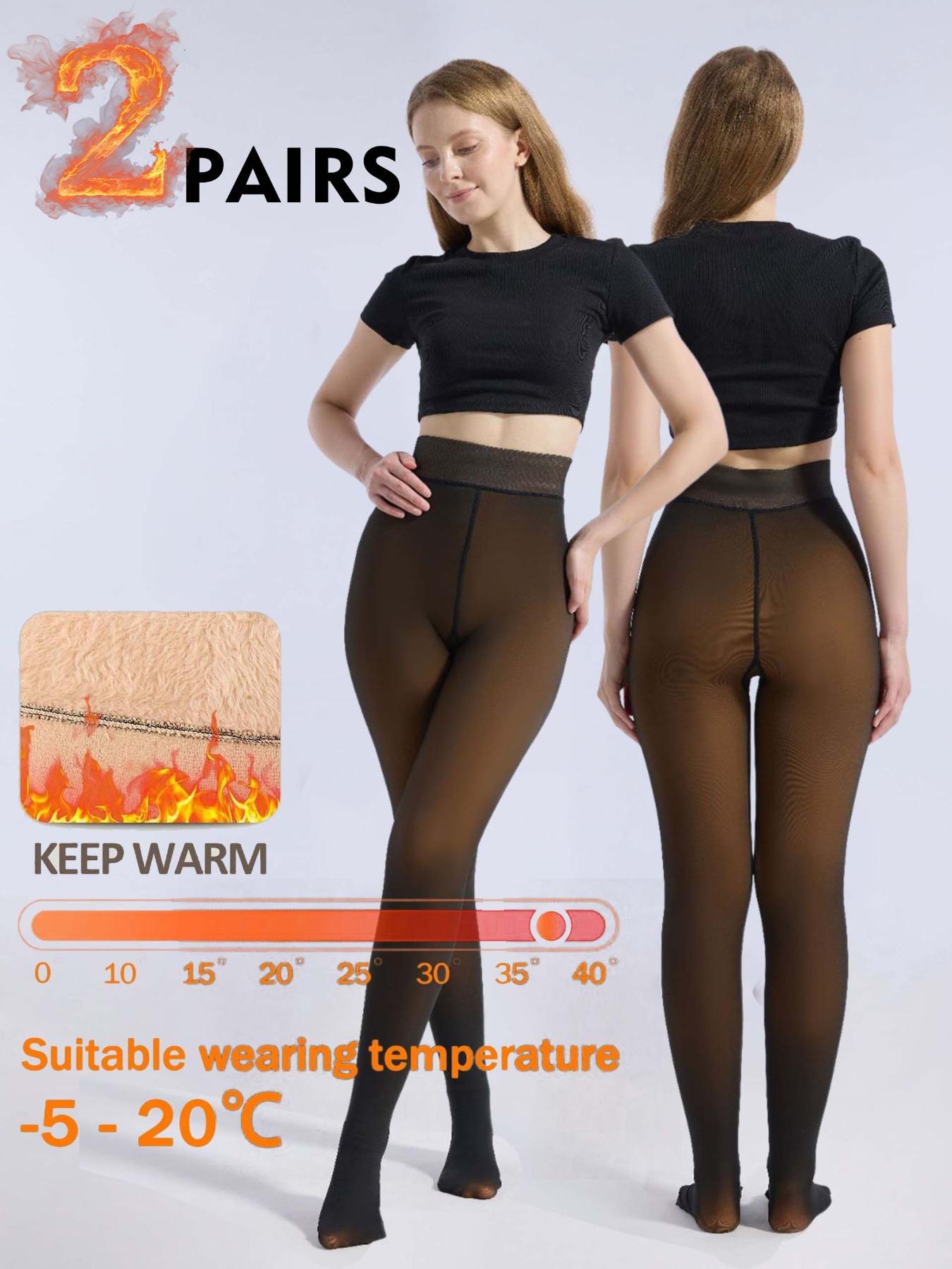 Fleece-Lined High-Waist Tights, 200g Thick Warm Leggings, Multiple Colors, All-Season Wear, Perfect for Cold Weather & Daily Use