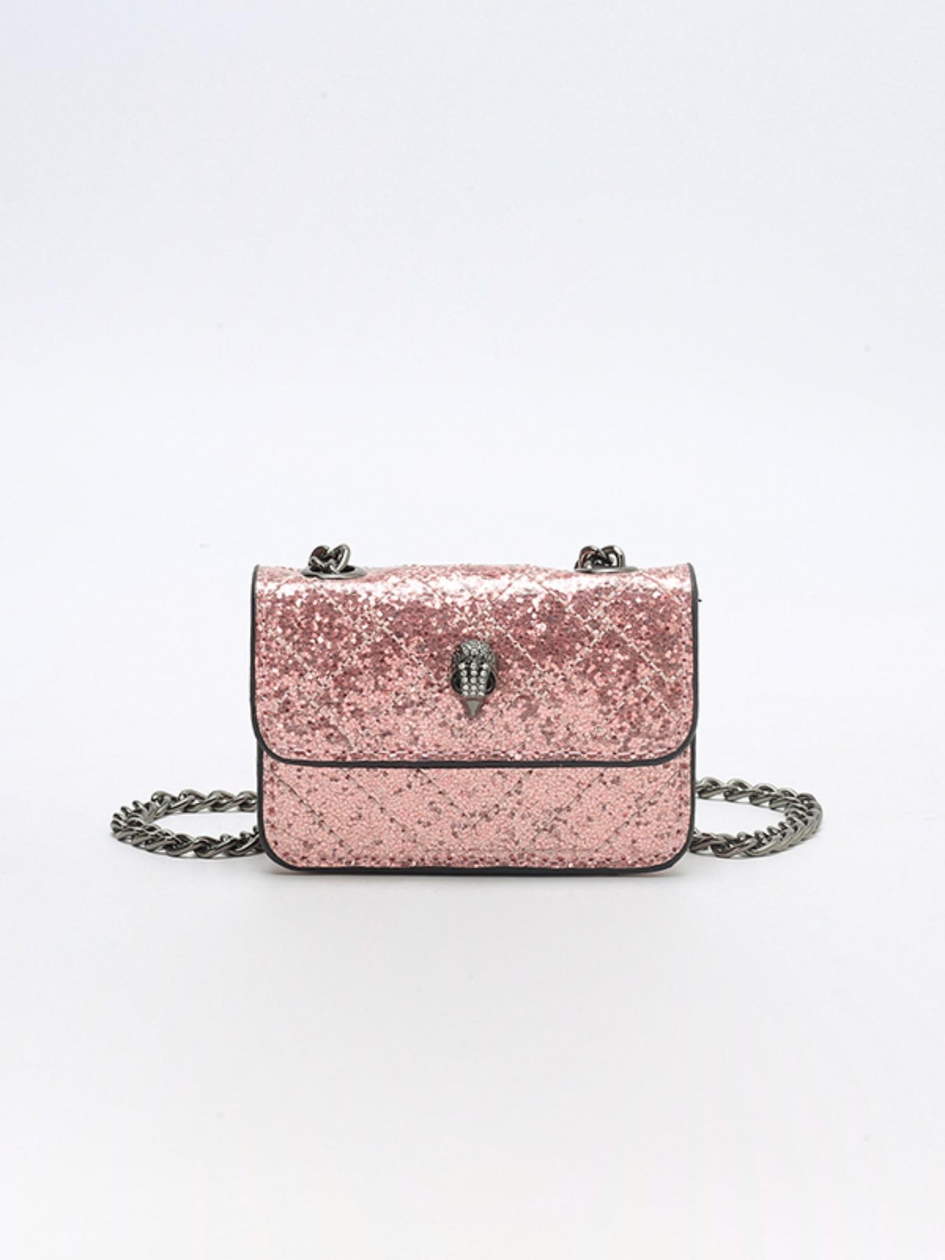 Mini Fashion Crossbody Chain Bag, Pure Color Trendy Shoulder Bag, High-End Casual Handbag, Stylish Daily Use Accessory