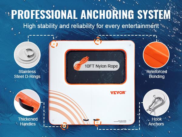 VEVOR Inflatable Floating Dock, 10x10FT Inflatable Dock Platform with 4*7FT Trampoline Mesh Pool, Non-Slip Floating Platform Water Mat with Portable Bag Detachable Ladder for Pool Beach Relaxation VEVOR Inflatable Floating Dock, 10x10FT Inflatable Dock Platform with 4*7FT Trampoline Mesh Pool, Non-Slip Floating Platform Water Mat with Portable Bag Detachable Ladder for Pool Beach Relaxation