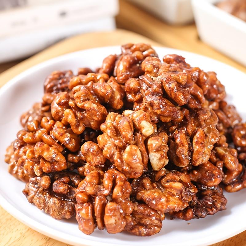 5 Bags of Honey Sweet Potato & Honey Walnut Kernels Suitable for Office Snacks, Party Treats, Camping Nuts - Sweetener, Nutritious Walnut Shells with Honey Coating, Portable for -the- Sharing (No Shelf-Life Revision)
