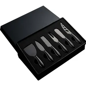 Cheese Knives Set 6 Piece Slicer Cutter Fork Spreader Tool Collection Stainless Steel