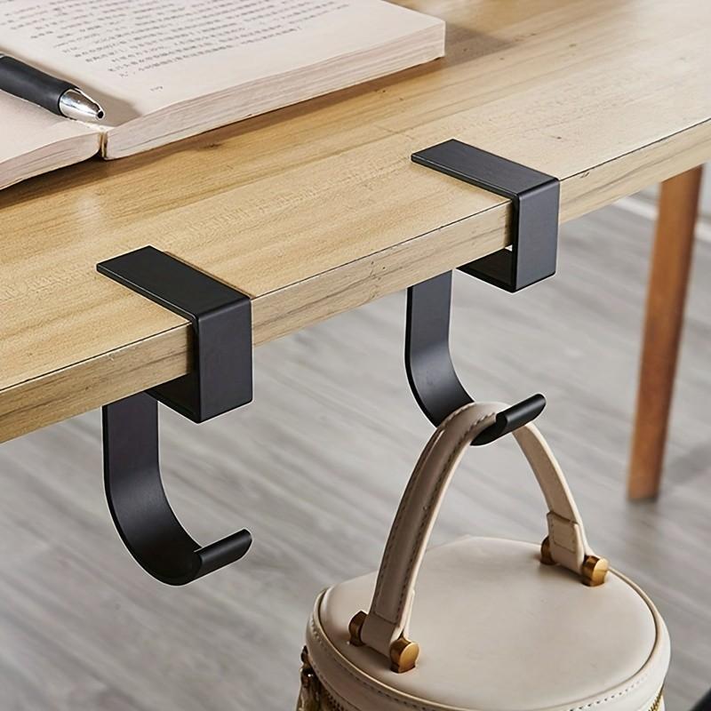 Detachable Portable Backpack Hook for Tables, No Adhesive Card Clip Design, Easy One-Second Installation, Fits Desk, Study Table, Office Table