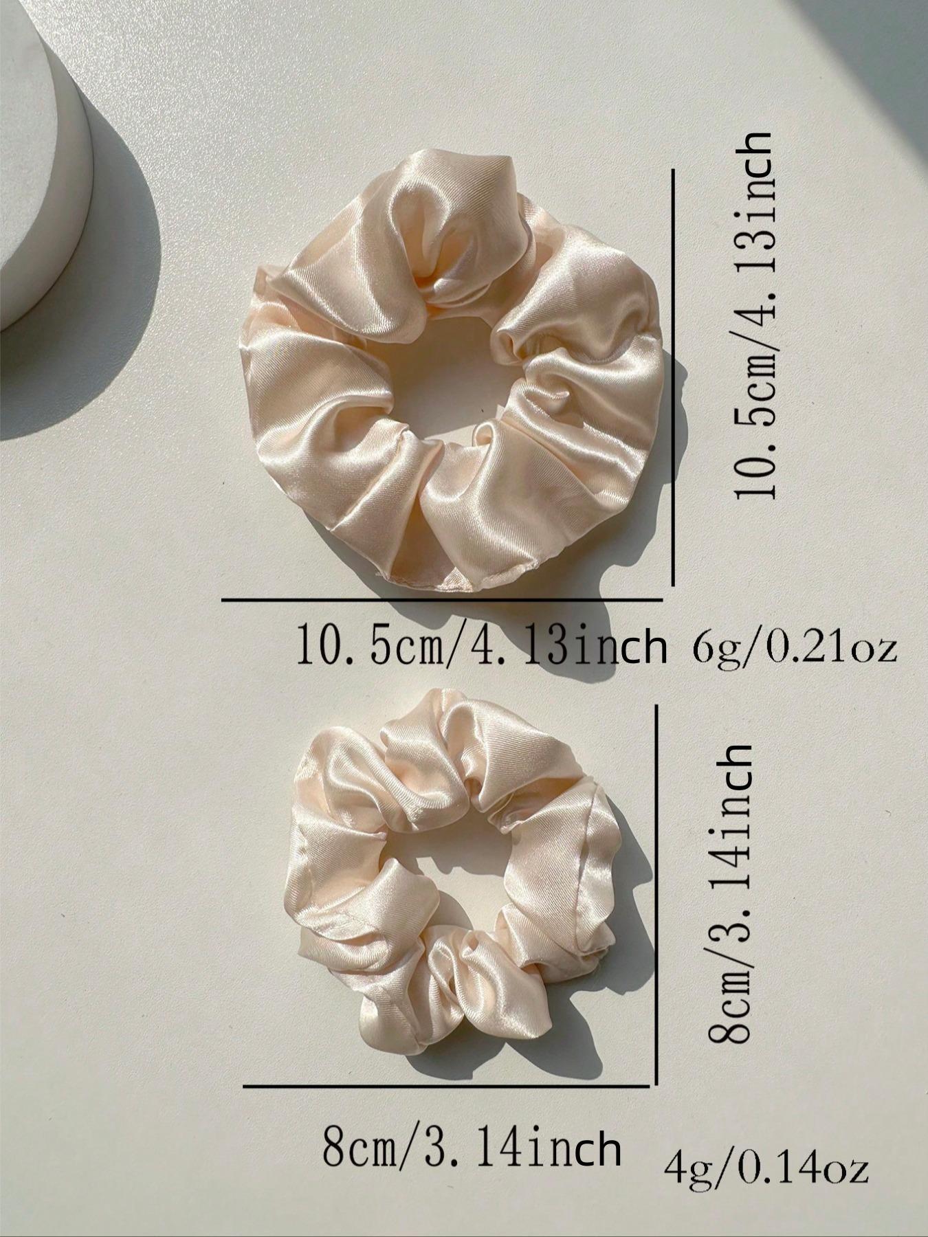 16 Pcs Satin Scrunchies for Women, Ultra-Soft Elastic Hair Ties, Solid Color Hair Bands for Ponytails, Buns, Everyday Use, Hair Accessories Set