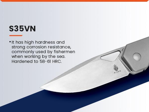 Kizer Militaw S35VN Titanium & Micarta Ki3634A1