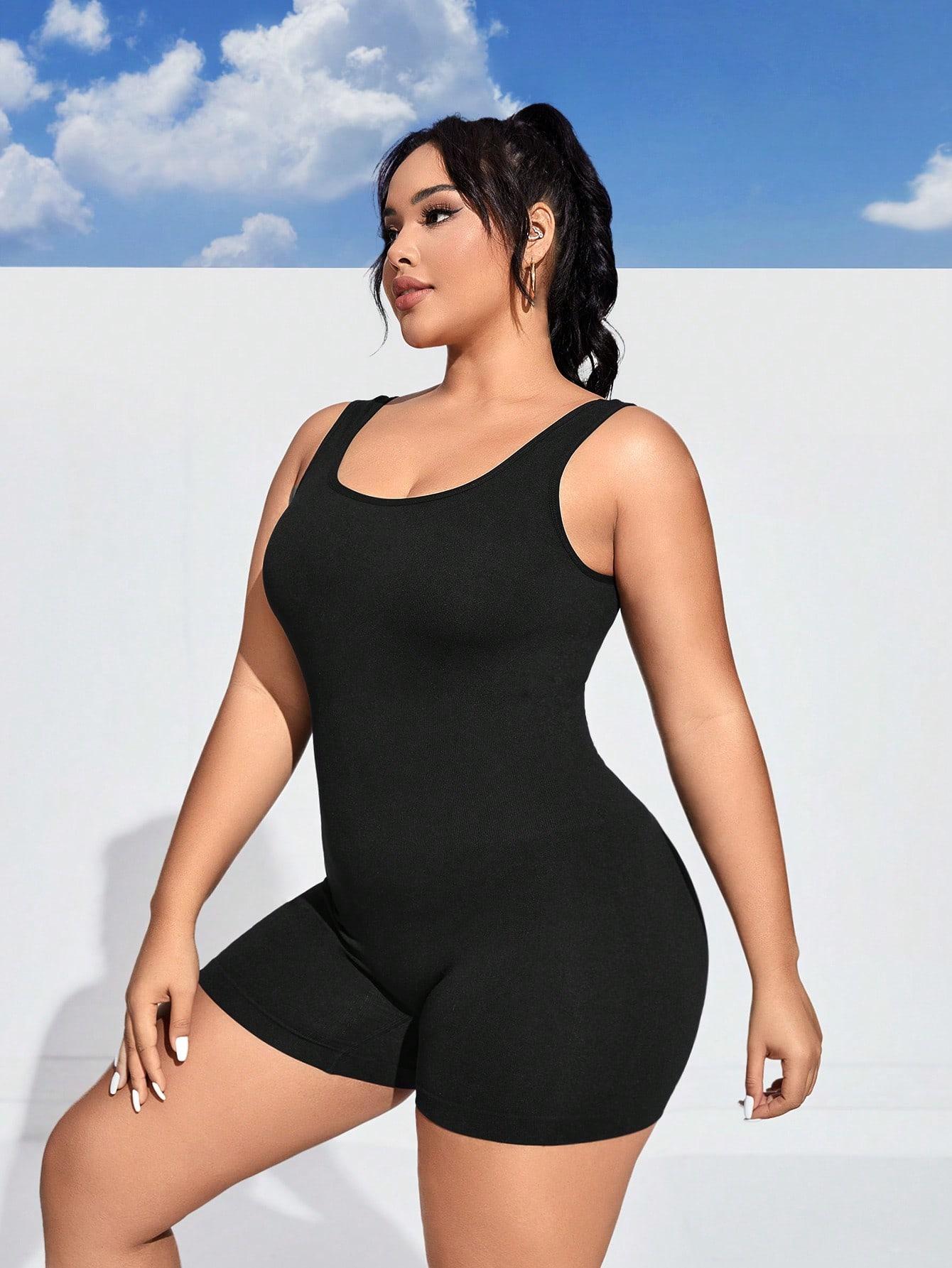 SUOVADUN LTY003 Athletic Romper for Women Workout Tank Top Bodysuit One Piece Buttery Soft Jumpsuit Scrunch Shorts Yoga Gym Outfit Stylish Activewear