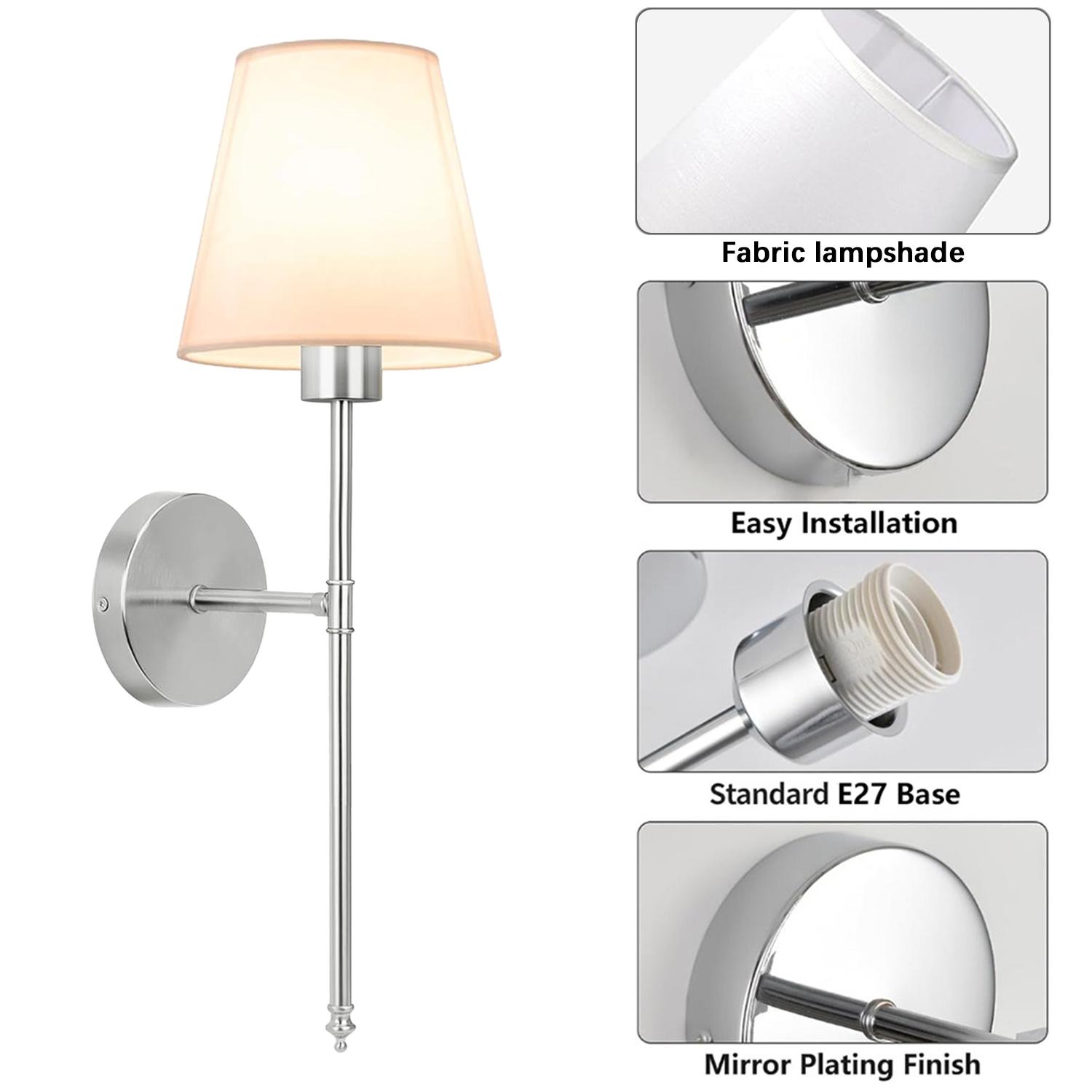 2Pcs Wall Sconces Vintage LED Rechargeable RGB Dimmable Strip with Remote Control, Fabric-Covered Decorative Wall Lights, Wireless Installation, Suitable for Bedrooms, Living Rooms, Home Offices, TV Backdrops, and Interior Decorative Ambient Lighting