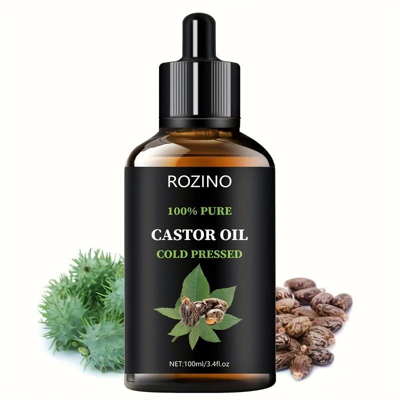 ROZINO Castor Oil: All - in - One Care for Hair, Skin & More! Cold - Pressed & Pure
