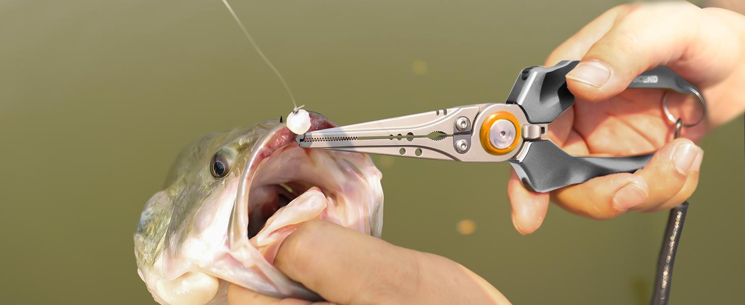 TRUSCEND Lockable Fishing Pliers with High Tungsten Cutter, Innovative Ergonomic Handy Handle, Saltwater Corrosion Resistant Teflon Coated Fishing Tool, Super Light Multi-Function Fishing Gifts tiktokshopspringglowup TRUSCEND Lockable Fishing Pliers with High Tungsten Cutter, Innovative Ergonomic Handy Handle, Saltwater Corrosion Resistant Teflon Coated Fishing Tool, Super Light Multi-Function Fishing Gifts tiktokshopspringglowup