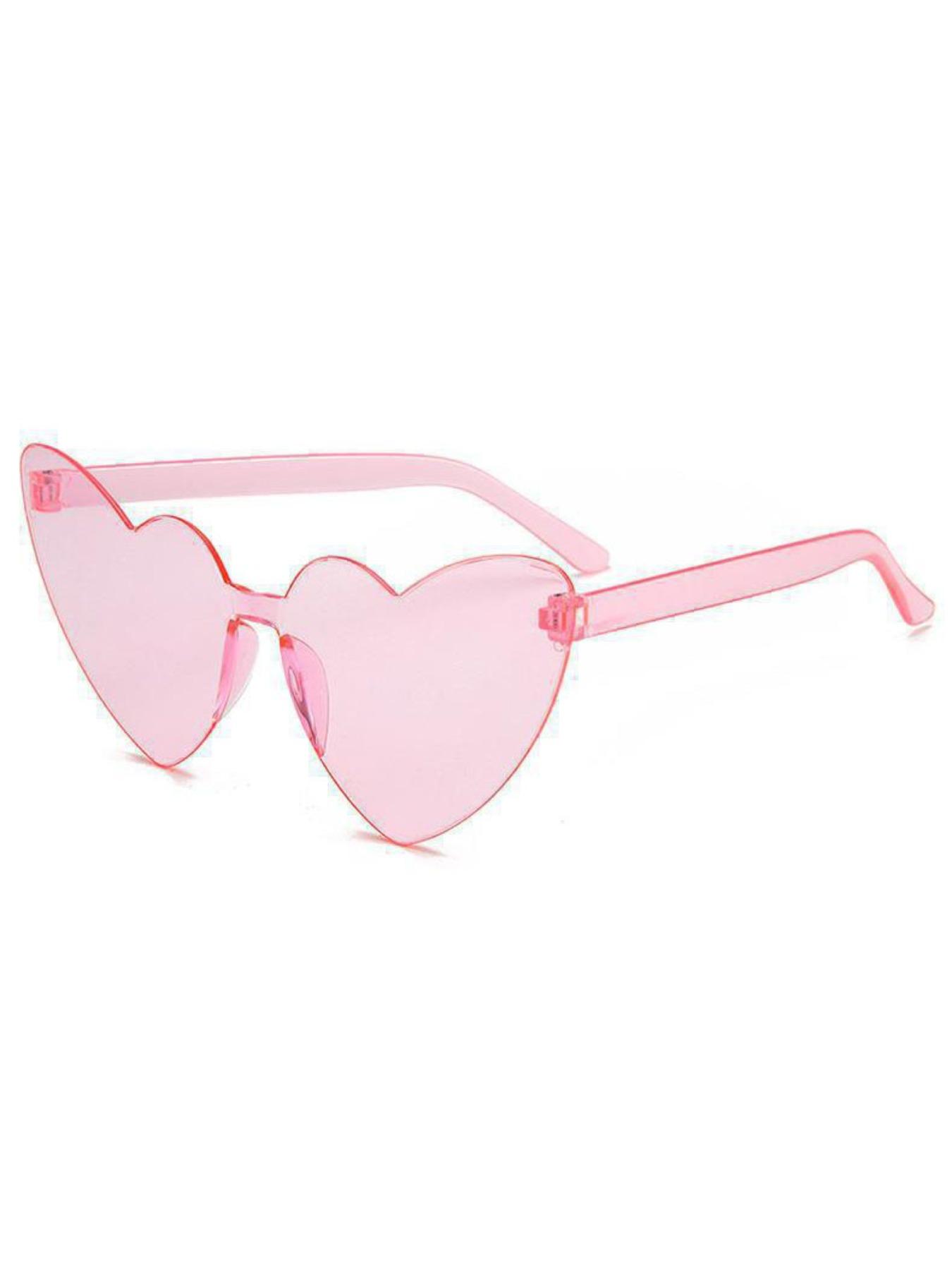 Women's Heart-Shaped Fashion Glasses, Colorful Valentine's Day Sunglasses, Perfect for Beach, Travel, Daily Wear, Elegant Style