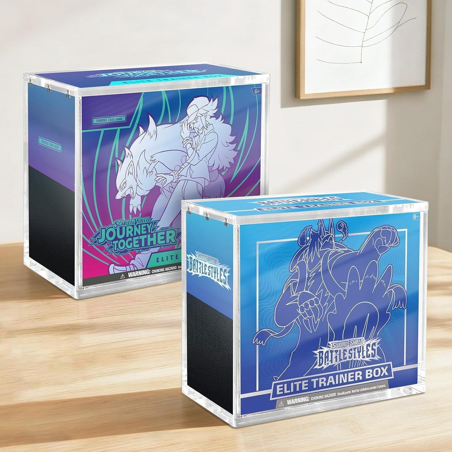 Elite Training Box Acrylic Case, 5mm Thick Stackable Display Box, Etb Protection Cover with 6x3mm Strong Magnets, Compatible with Elite Training Box