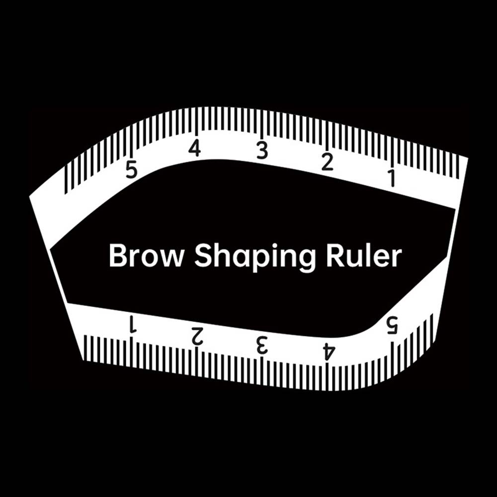 1pc Transparent Eyebrow Mapping Ruler & Eyebrow Stencils - Quickly For Shaping, Reusable Ruler for Symmetrical Eyebrow Design, Salon & Use, Makeup Template Tool for Beginner & Professional