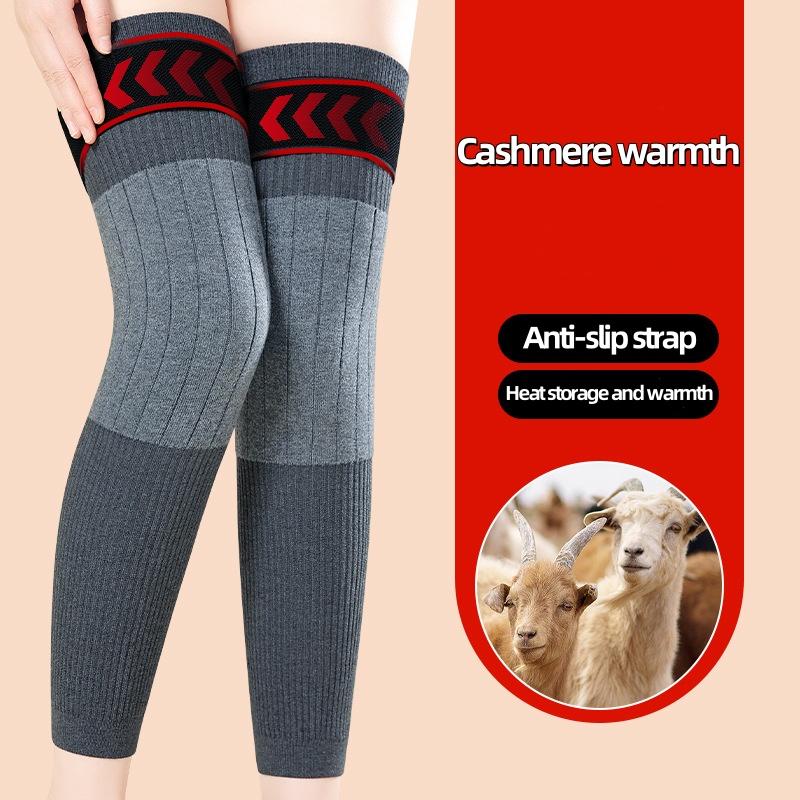 Ollas Winter Warm Thicken Cashmere Wool Knee Brace Unisex  Support Pads Extended knee protector to keep warm for cold legs Leg Warmers  Knee Sleeves