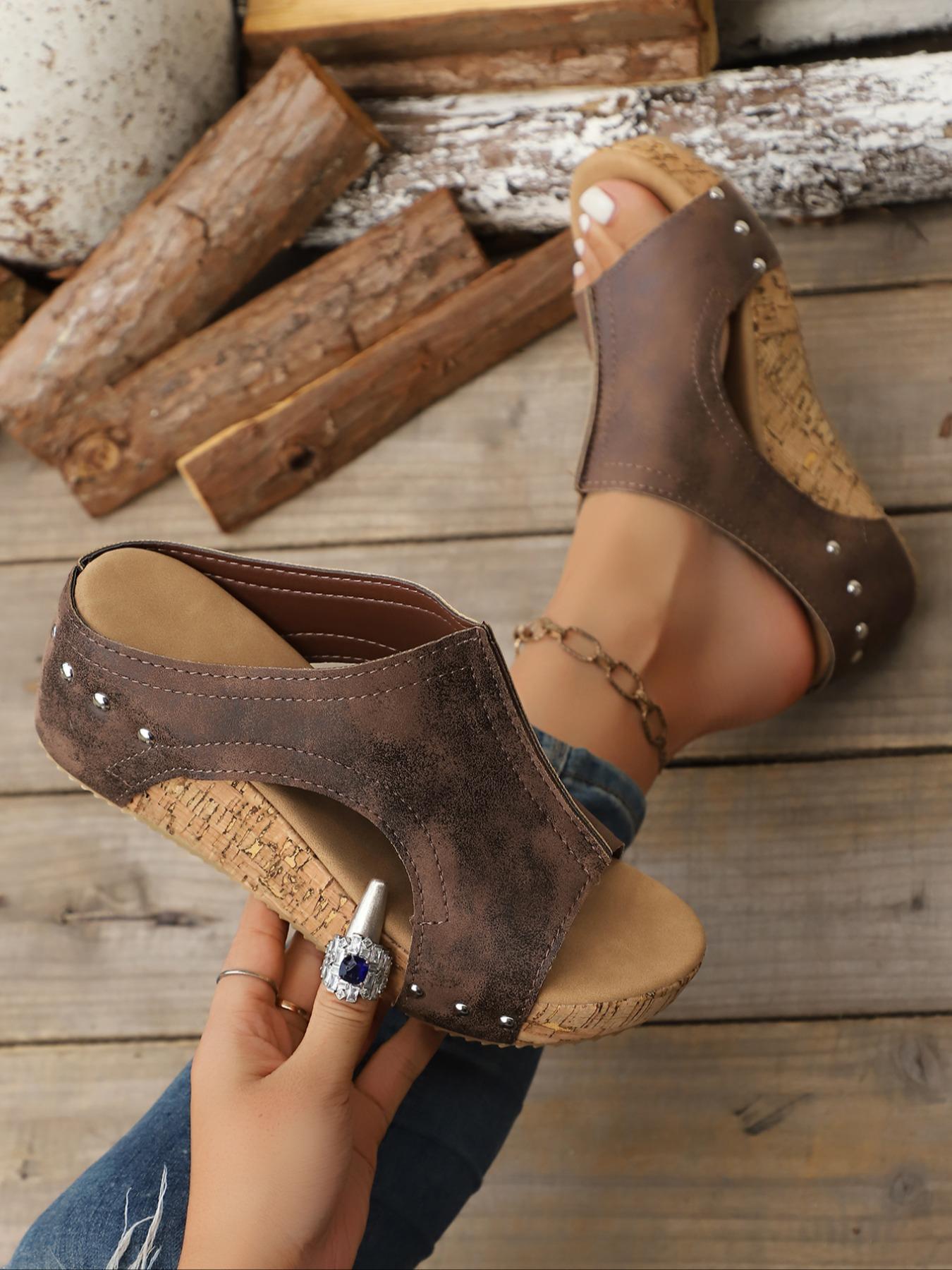 Women's Fashionable  Platform Sandals, Casual Comfortable Wedge Sandals for Summer, Female All-match Shoes for Daily Wear