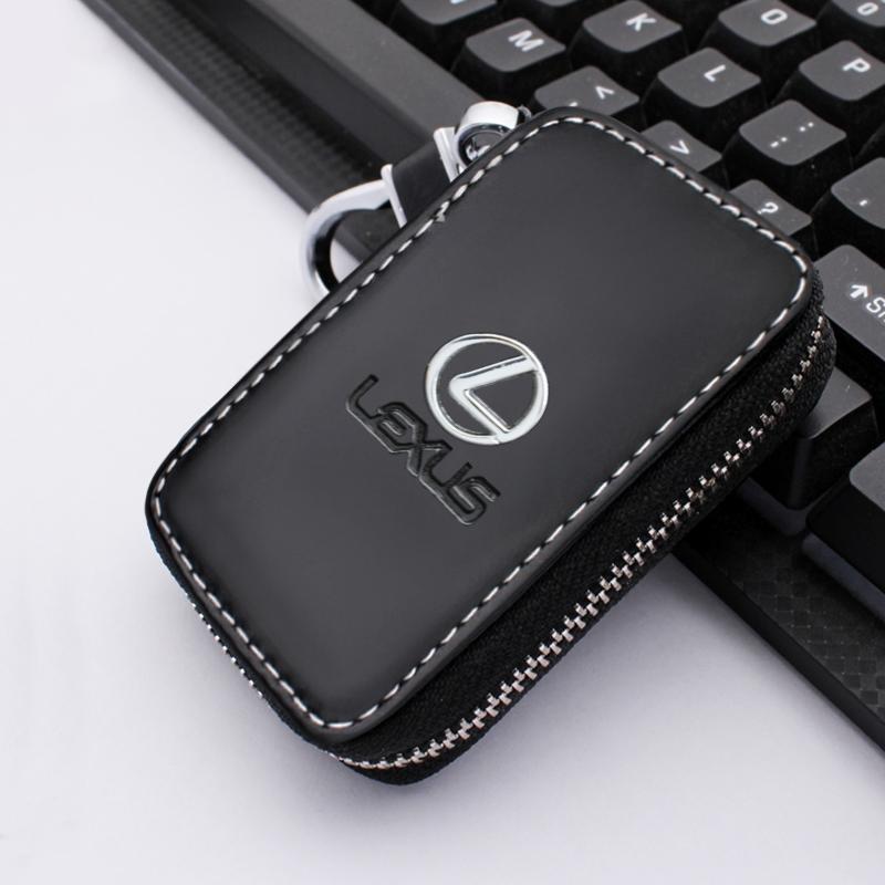 Leather Key Case Multifunctional Car Key Holder Key Fob Protector Compatible with Lexus Models, Universal Auto Accessories for Lexus F Sport Es300 Rx300