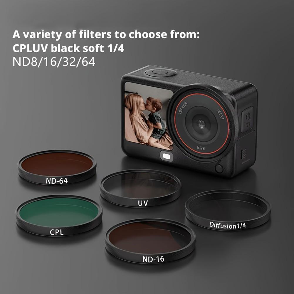 Dji Action 6 Protective Filter Kit, Optical Glass Creative Filters, Cpl UV Nd8 Nd16 Nd32, Action Camera Accessories