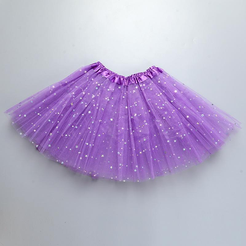 Girls Tulle Star Short Tutu Skirt Children Fancy Ballet Dancewear Party Costume Ball Gown Mini Skirt