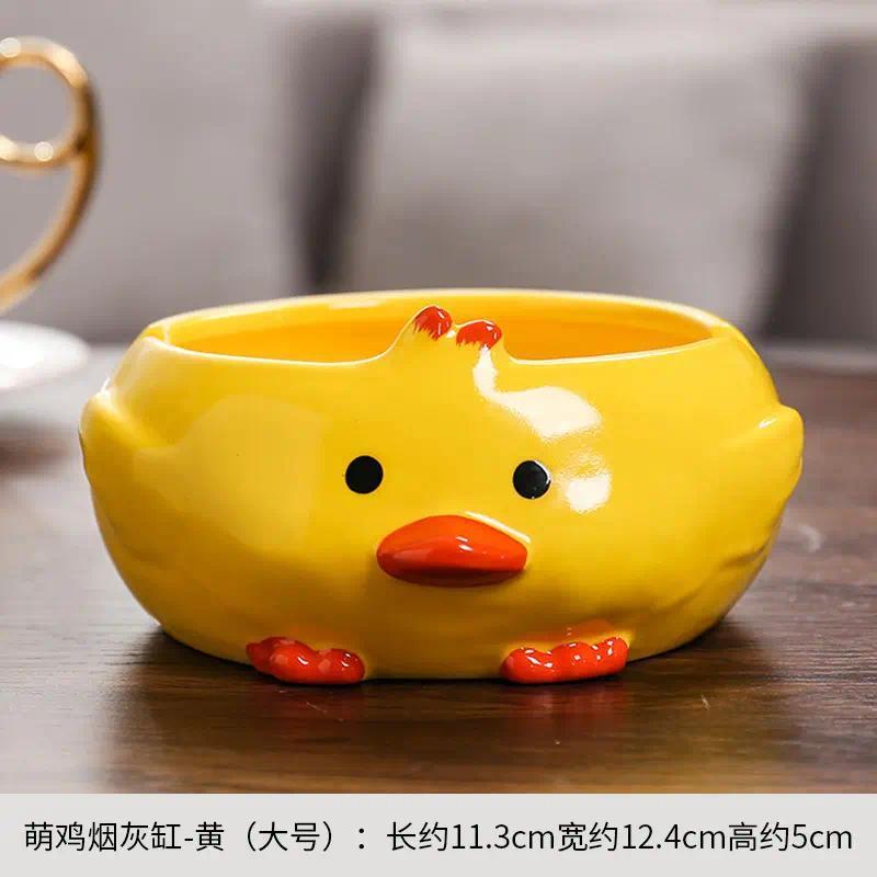 Ceramic Ashtray Creative Cute Duck Cartoon Small Animal Home Living Room Bedroom Office Ashtray