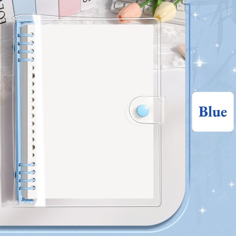 B5 size transparent notebook with detachable spiral binding, simple and distraction-free design for efficient note-taking, planning and learning, convenient for daily study, for students and professionals.