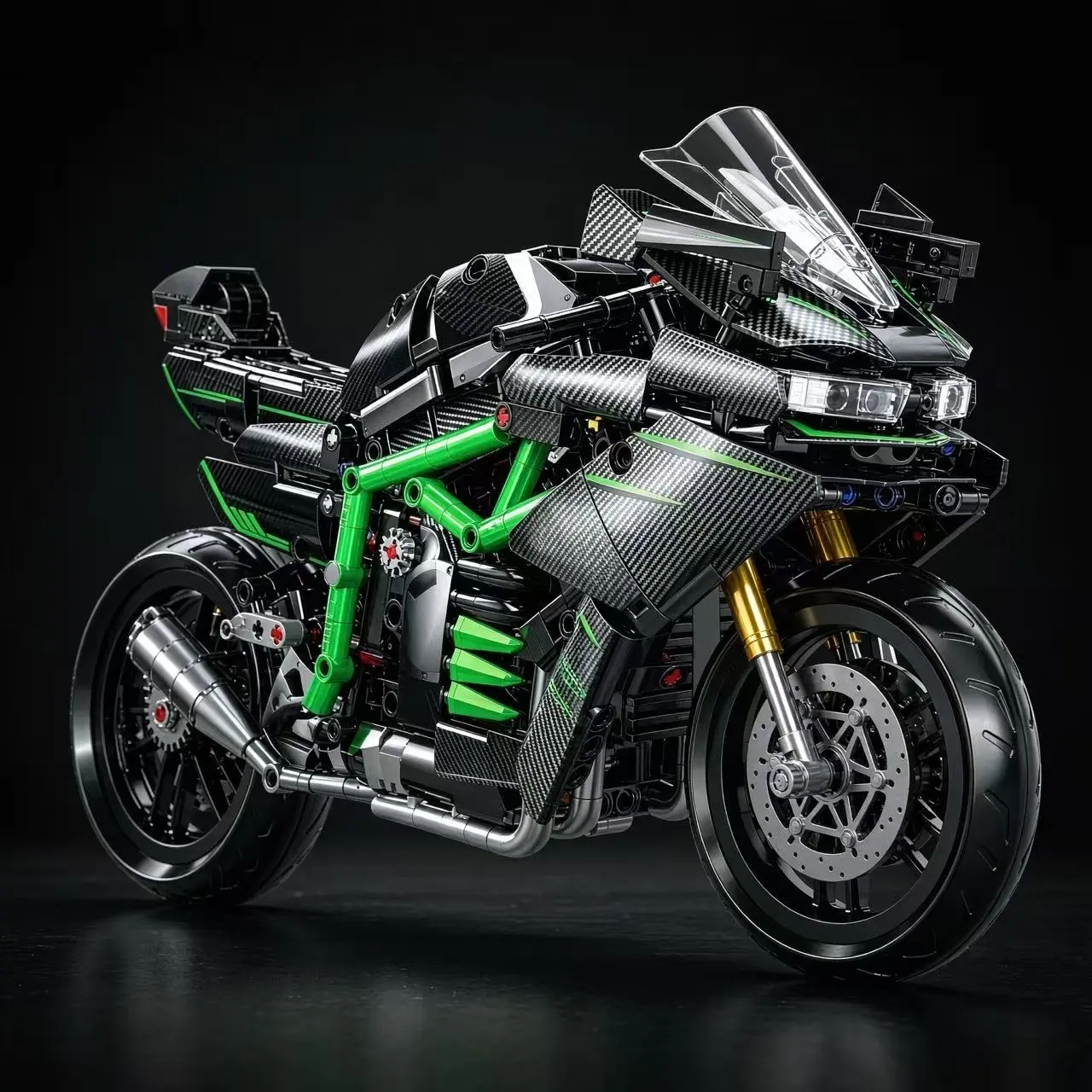 Large Scale Dynamic Alloy Motorcycle Model, Ignition Start + Sound + Spray, Realistic Bike Experience, Gift for Him, Collectible Display