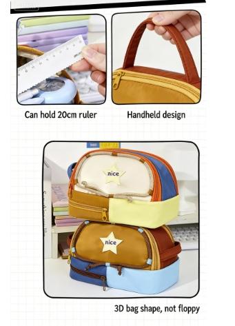 Large Capacity Tent Pencil Case, Durable Design for School Supplies, Perfect Organizer for Pens and Markers, Ideal Gift for Students