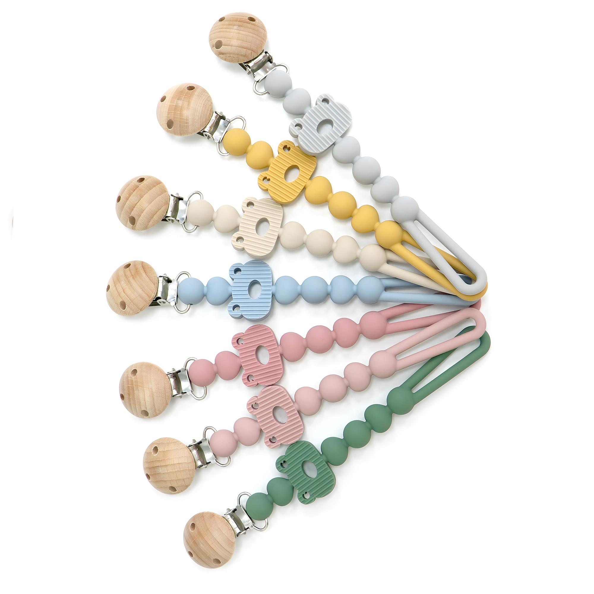 Silicone Pacifier Clip, Frog Shape Pacifier Holder, Suitable for Boys and Girls, Relieves Teething Pain, Baby Essential, Safe for Newborns