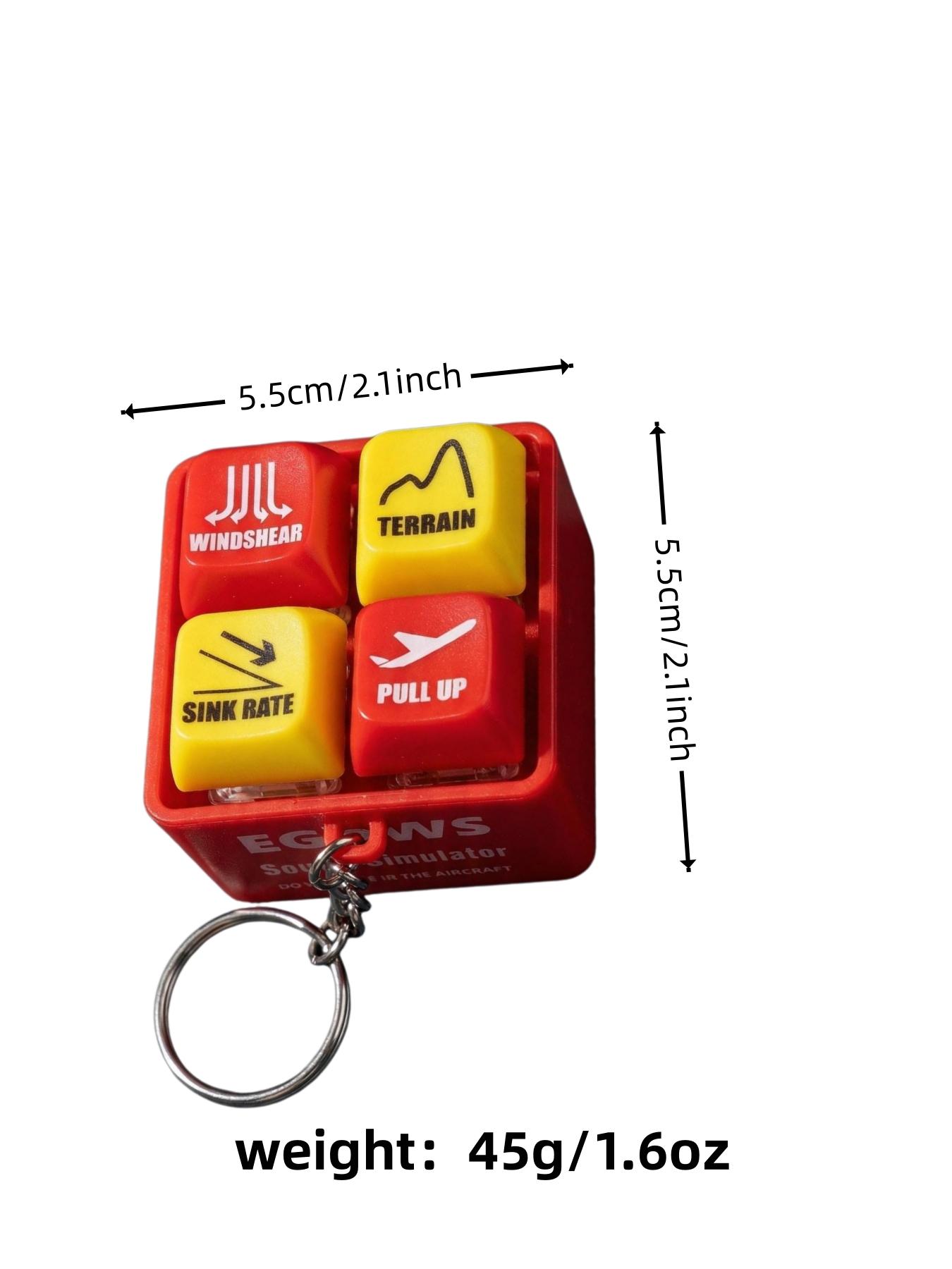 1pc Pilot Alert Keychain, Crew Safety Pendant, Aviation Sound Simulator, LED Warning Light, for Backpack, Wallet, Travel Gear, Gift