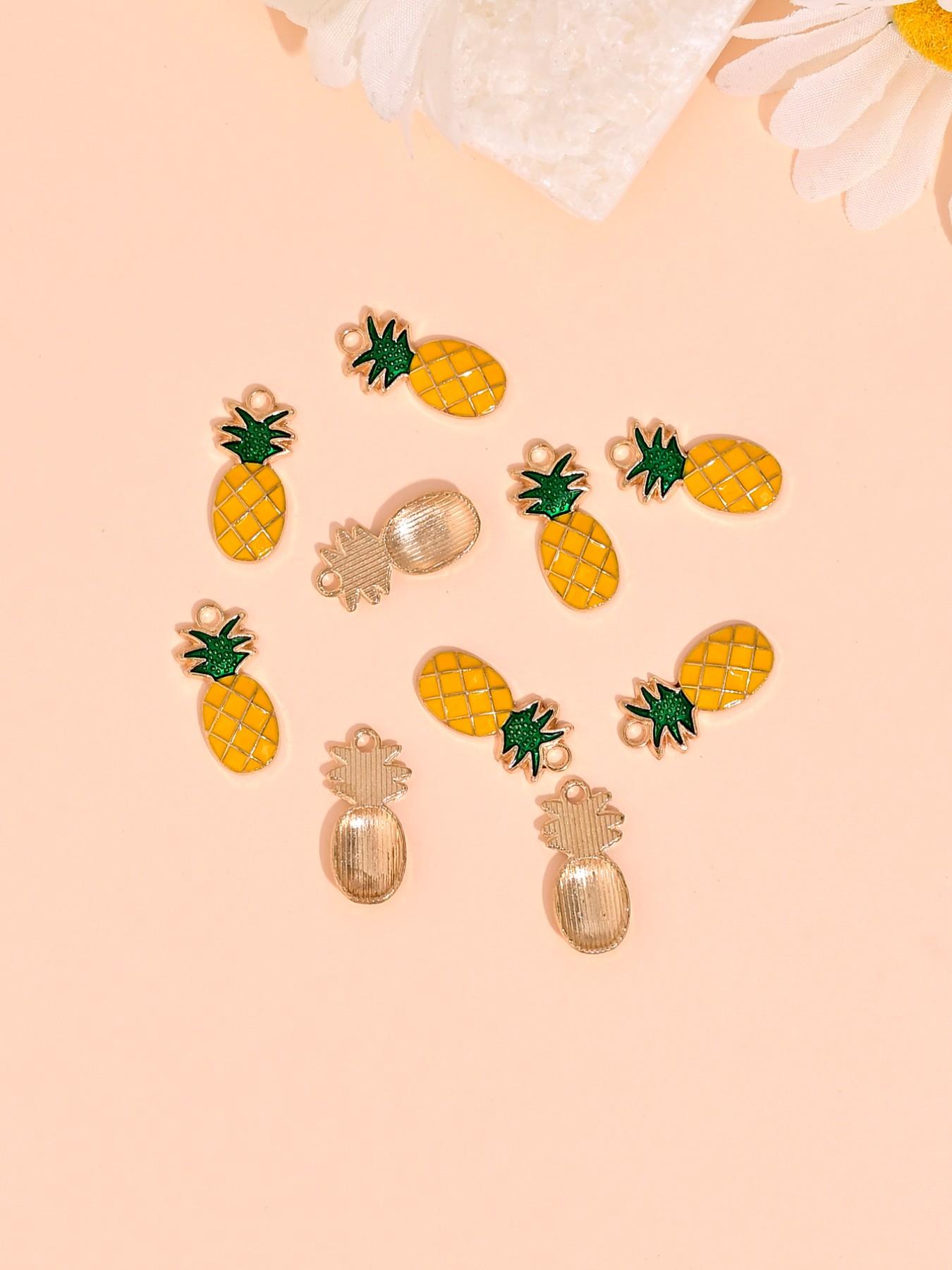 10 Cute Cherry Strawberry Pineapple Watermelon Avocado Charms, DIY Jewelry Making, Earrings Necklaces Bracelets, Daily Accessories