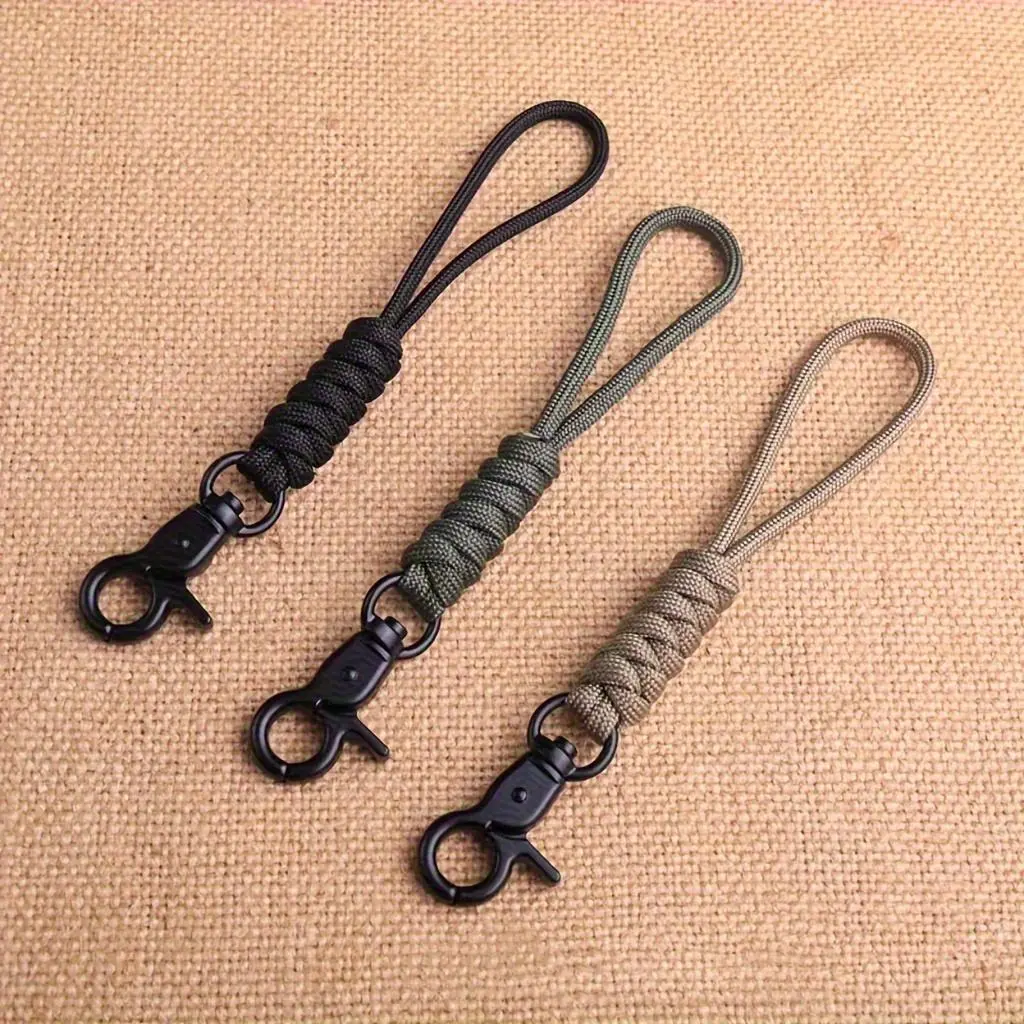Handwoven Paracord Rope Lanyard - Rotatable Durable Smartphone/Cellphone/Mobile Wrist Strap with Metal Clasps, Keychain, Multi-Color Women's Fashion Accessory for Hands-Free Carry